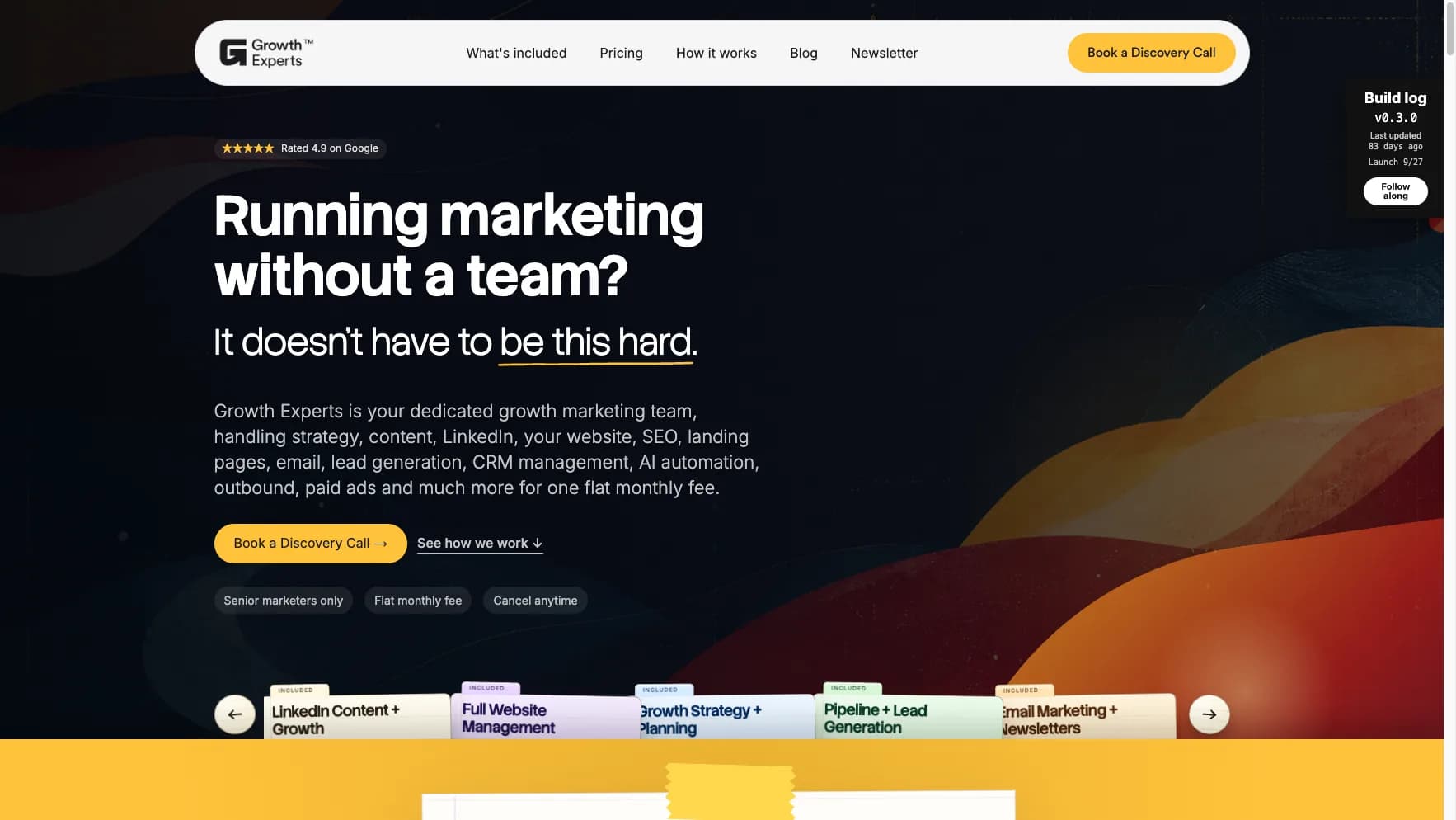 Growth Experts homepage — you’re looking at it