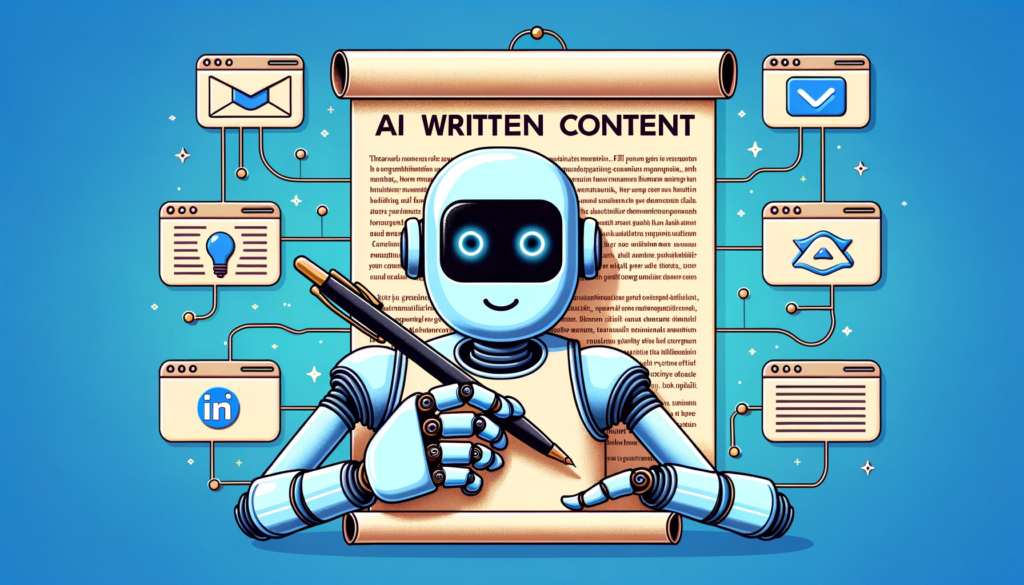 AI written content with a friendly robot